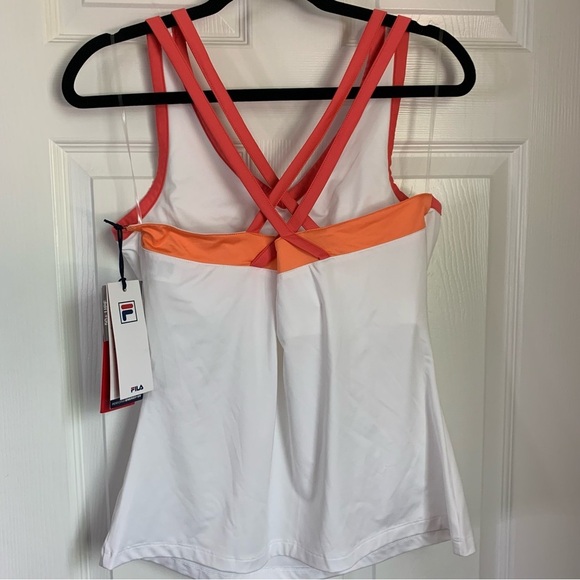 NWT FILA White Strappy Racerback Athletic Tank Top, size L - Picture 11 of 12
